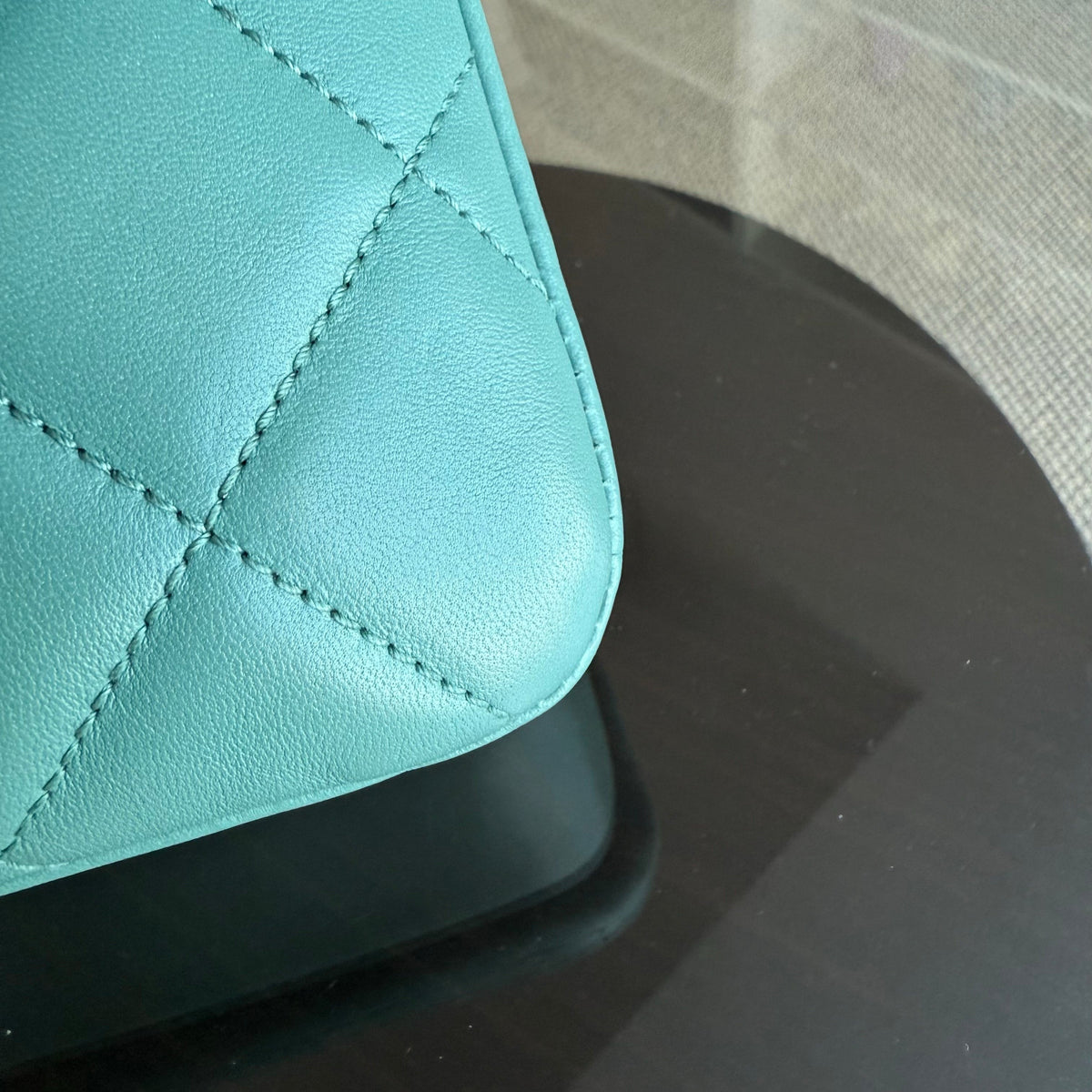 Chanel Trendy CC Small - Quilted Lambskin Green Blue Gold Hardware