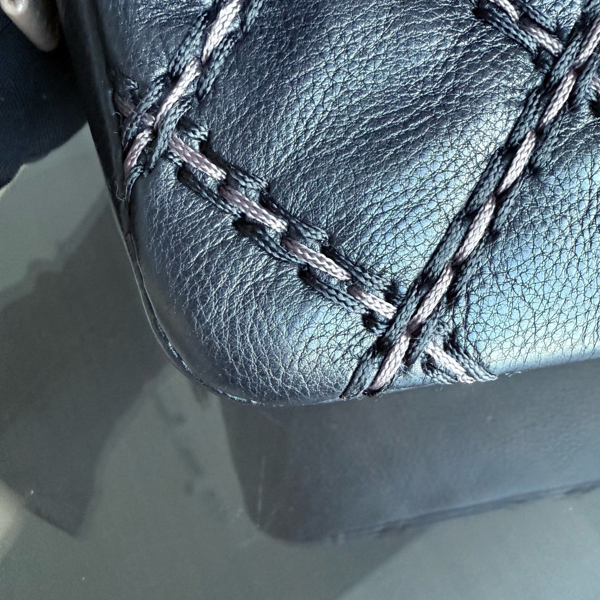 Chanel Seasonal Flap - Quilted Stitch Calfskin Zip Bag Black Gold Hardware Series 19