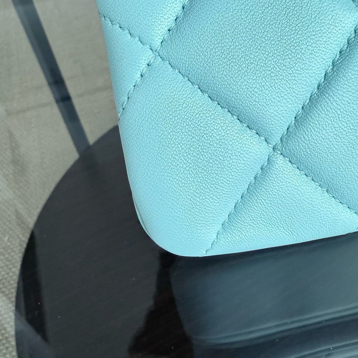 Chanel Trendy CC Small - Quilted Lambskin Light Blue Gold Hardware