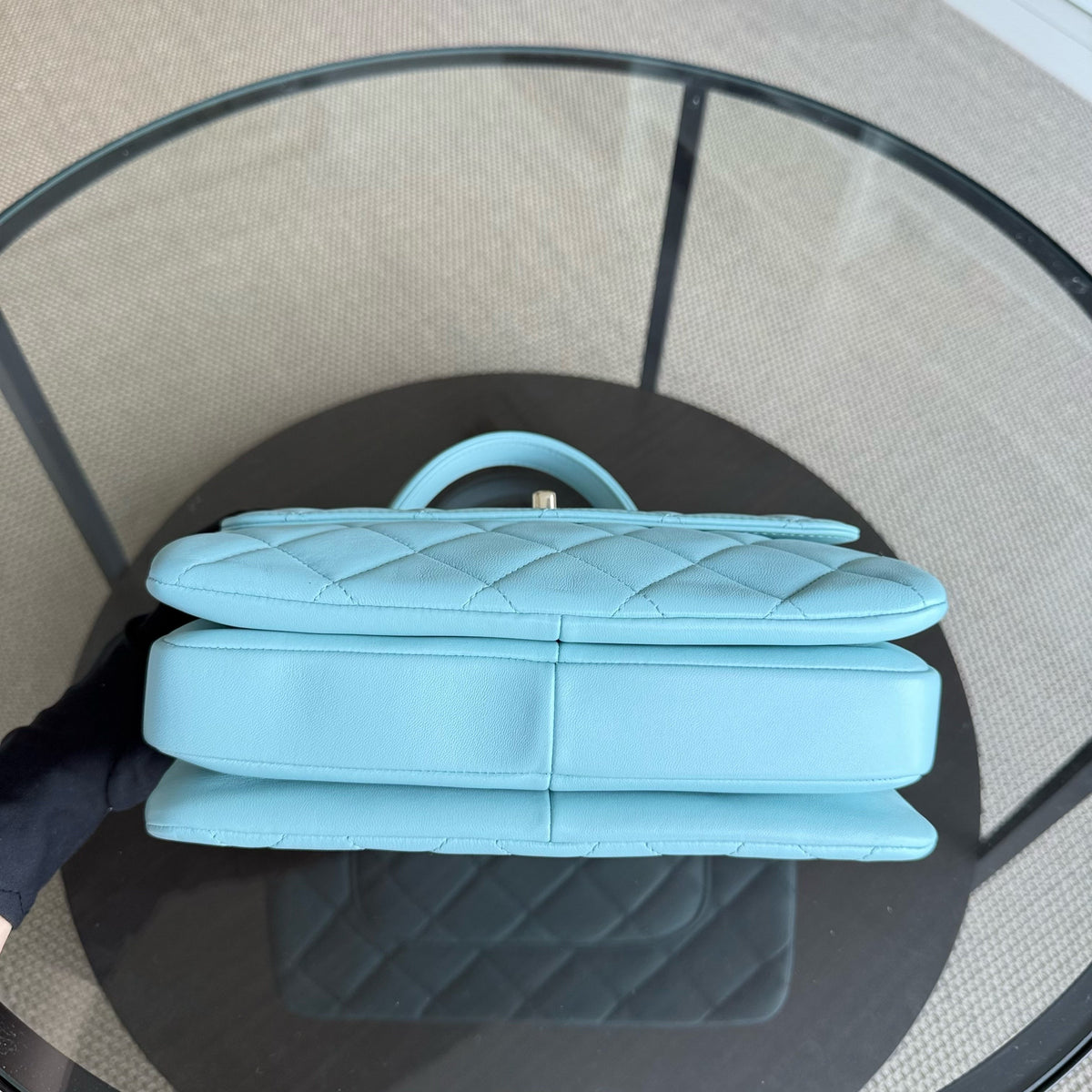 Chanel Trendy CC Small - Quilted Lambskin Light Blue Gold Hardware
