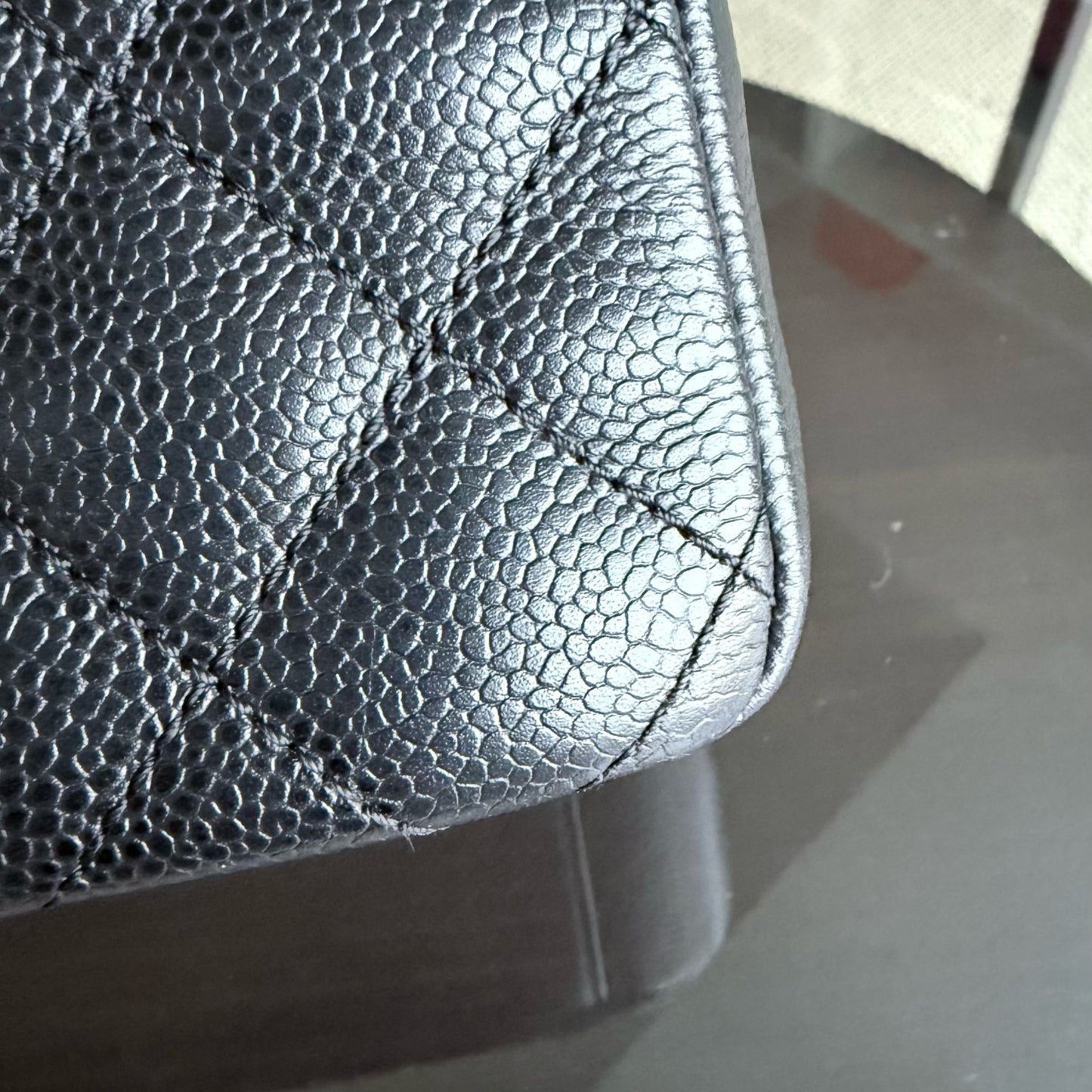 Chanel PST Petite Shopping Tote - Caviar Quilted Grained Calfskin Black Gold Hardware