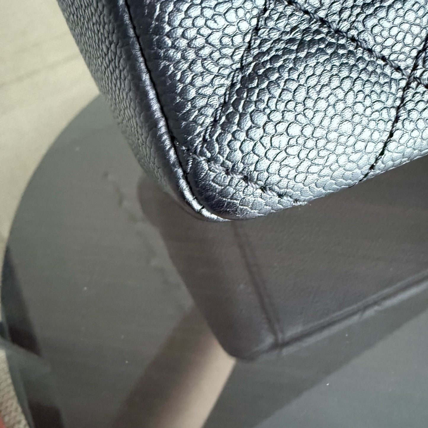 Chanel PST Petite Shopping Tote - Caviar Quilted Grained Calfskin Black Gold Hardware