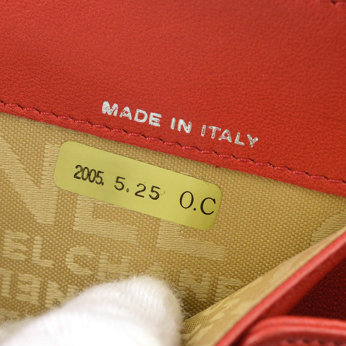 Chanel Red Lambskin Icon Bifold Wallet Purse