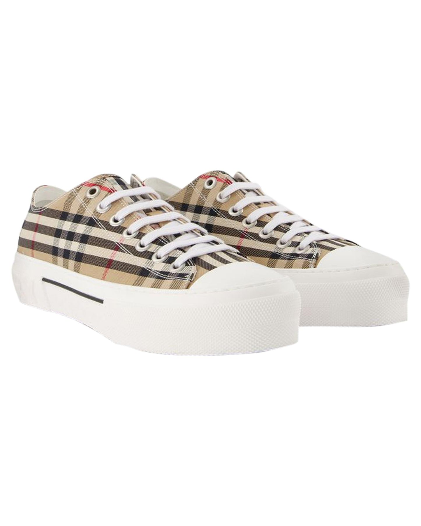Burberry Arthur Check Platform Sneakers Women Brown | Beige