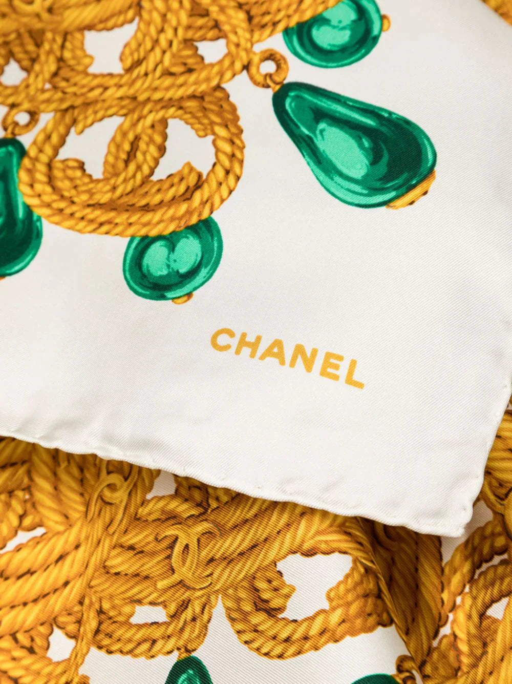 Top Quality Chanel Jewellery Print Silk Scarf
