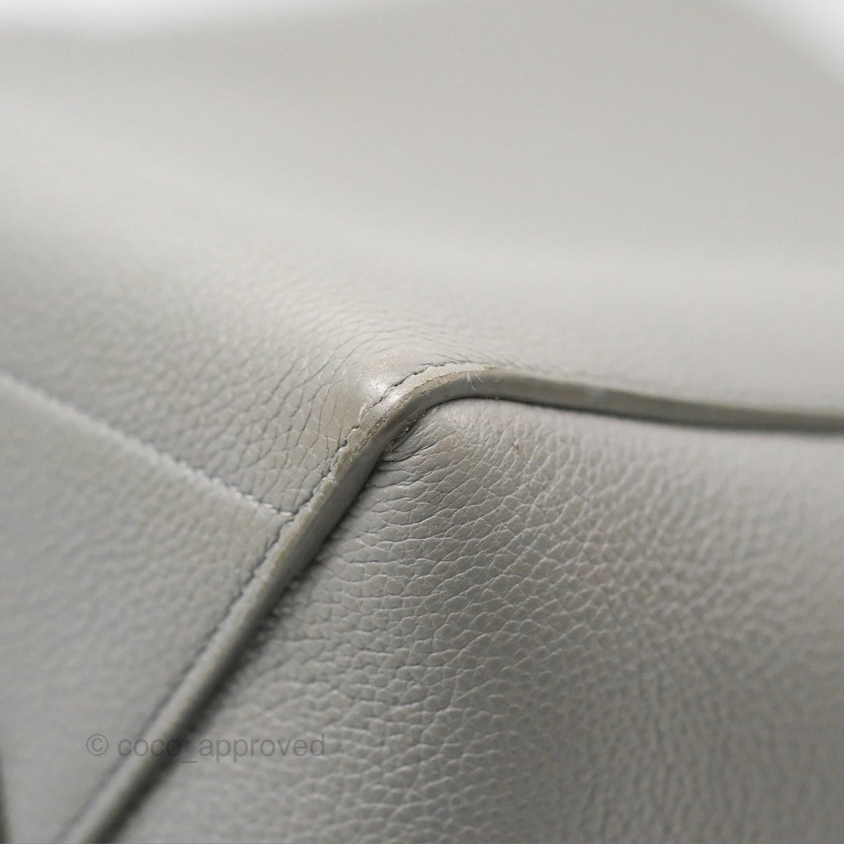 Celine Sangle Bucket Bag Grained Calfskin Grey
