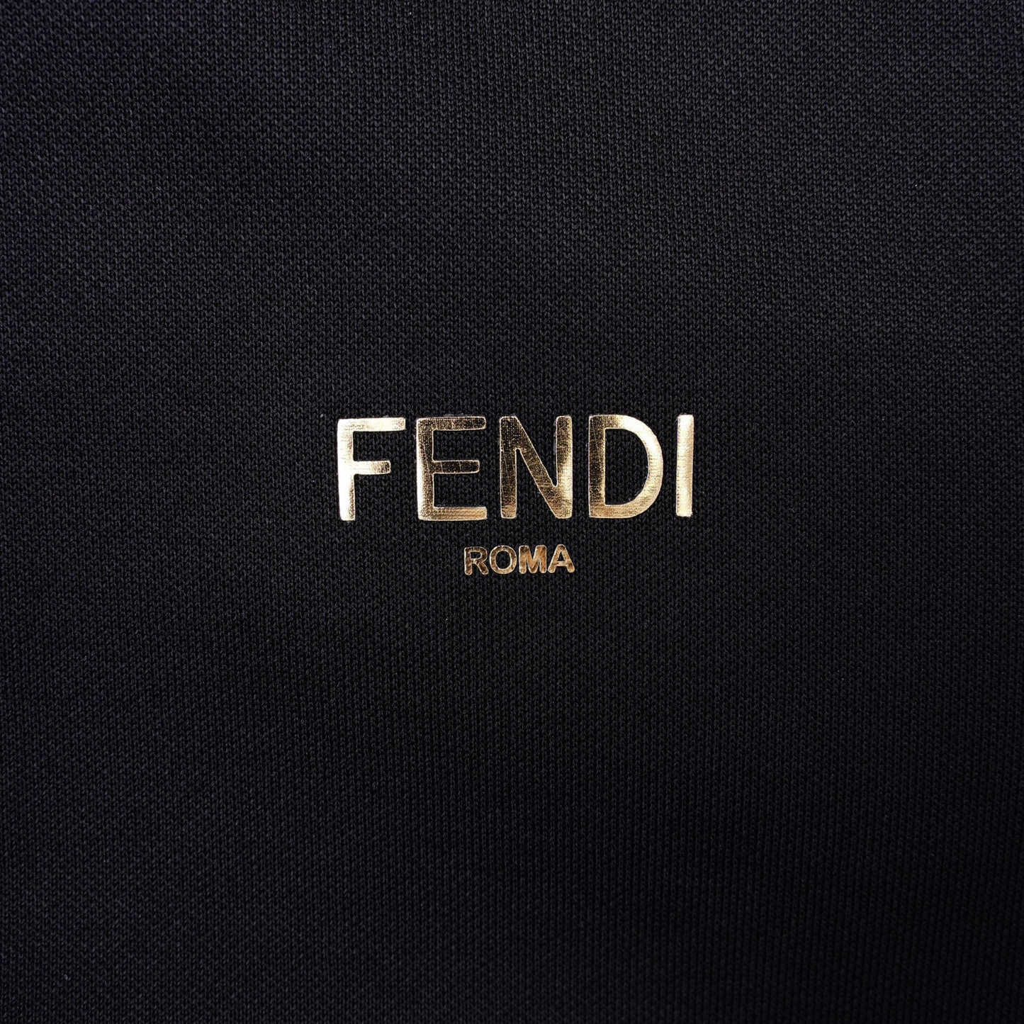 Fendi Womens Track Top Black Gold IT 38 / UK 6