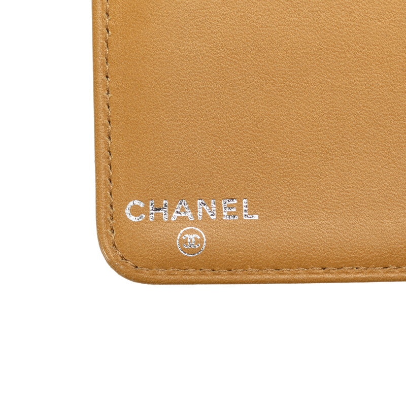 CHANEL CHANEL Long Wallet Leather Beige Ladies Market