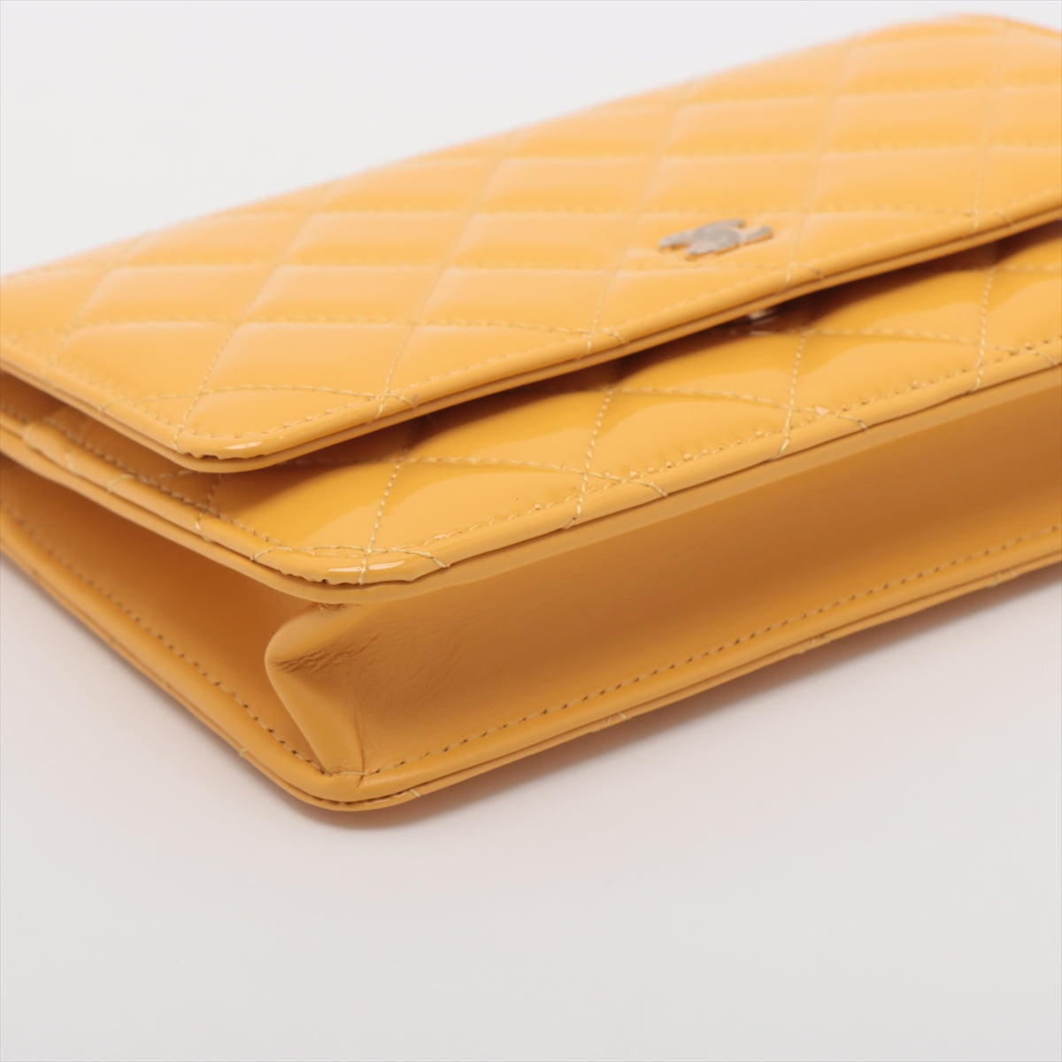 Chanel Wallet on Chain in Patent Yellow