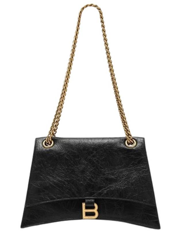 Luxury Balenciaga  Crush Medium Shoulder Bag Black