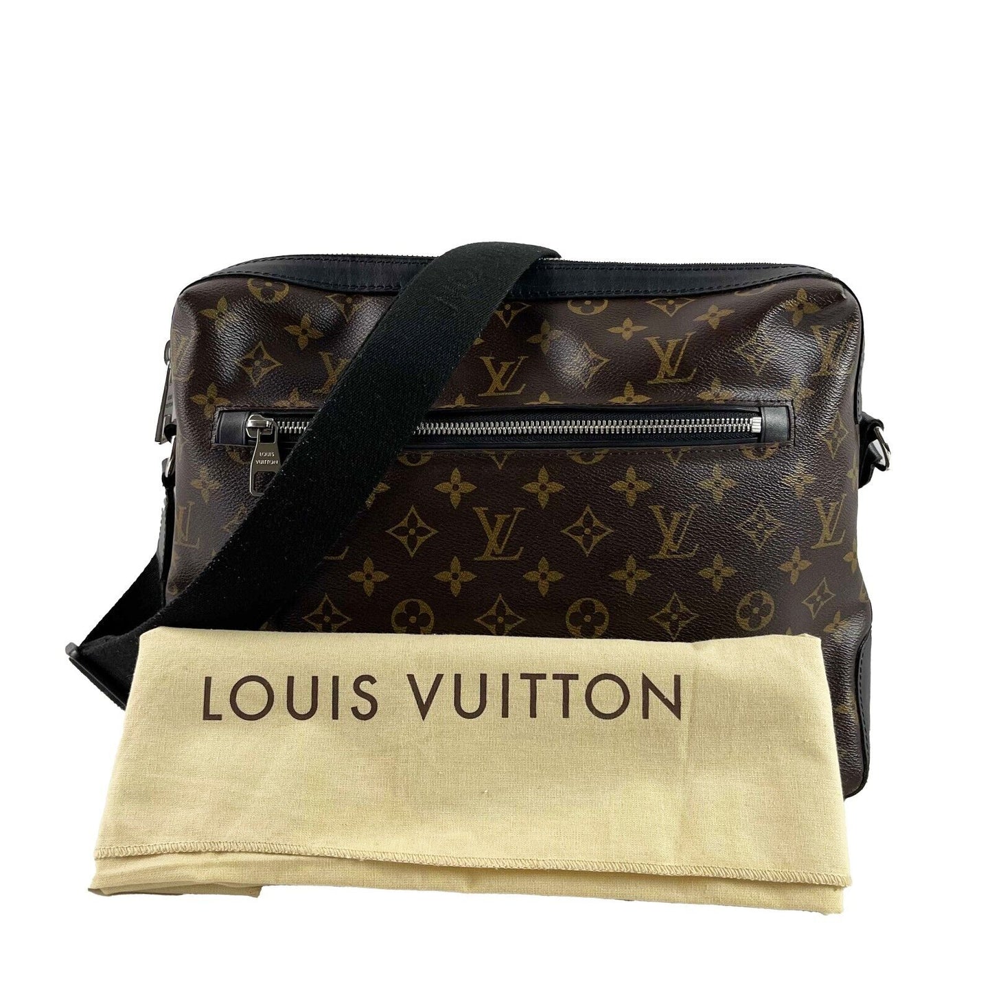 LOUIS VUITTON Monogram Macassar Torres Messenger Brown Handbag
