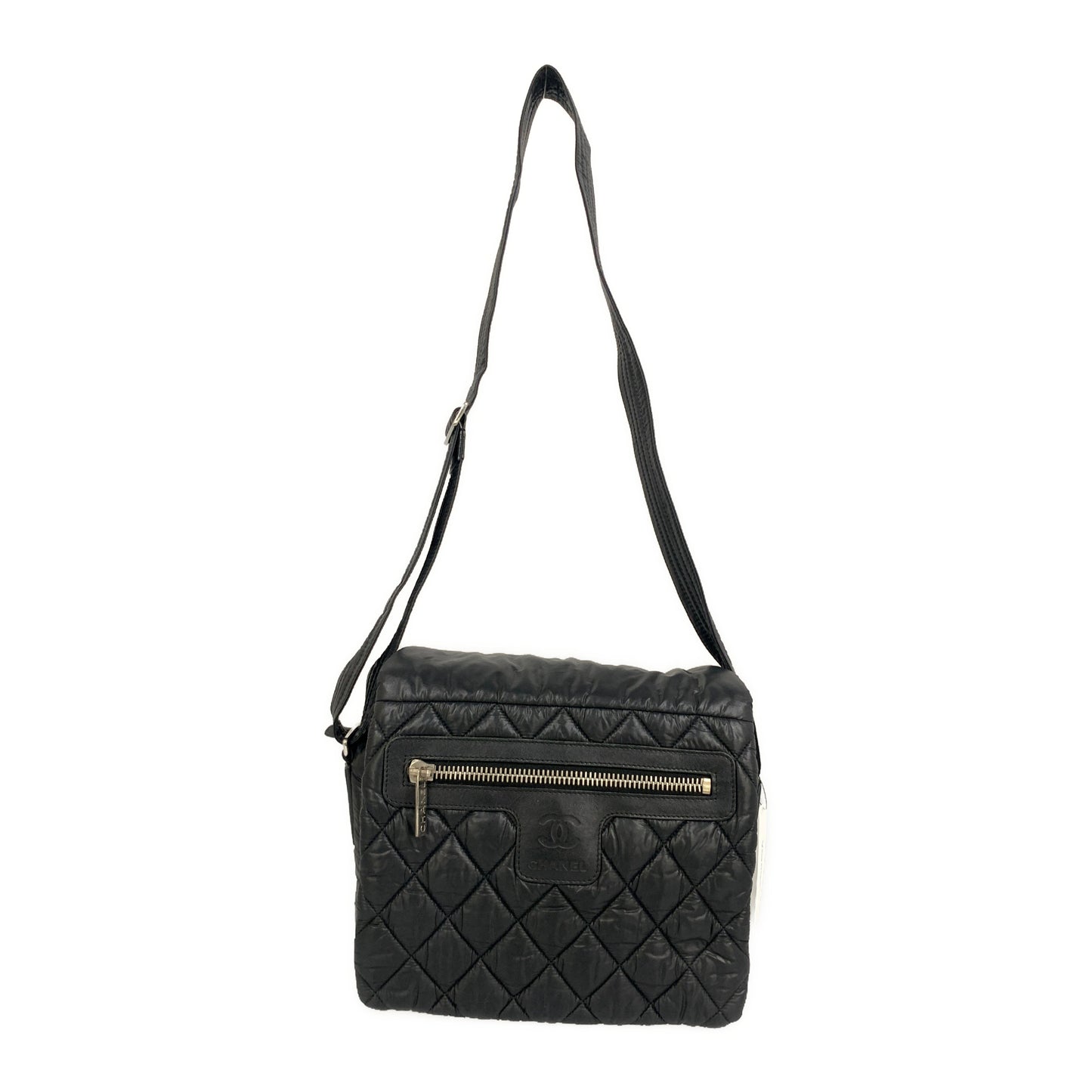 #CHANEL/COCO COCOON„ÉªCross Body Bag/BLK/Nylon/A48616