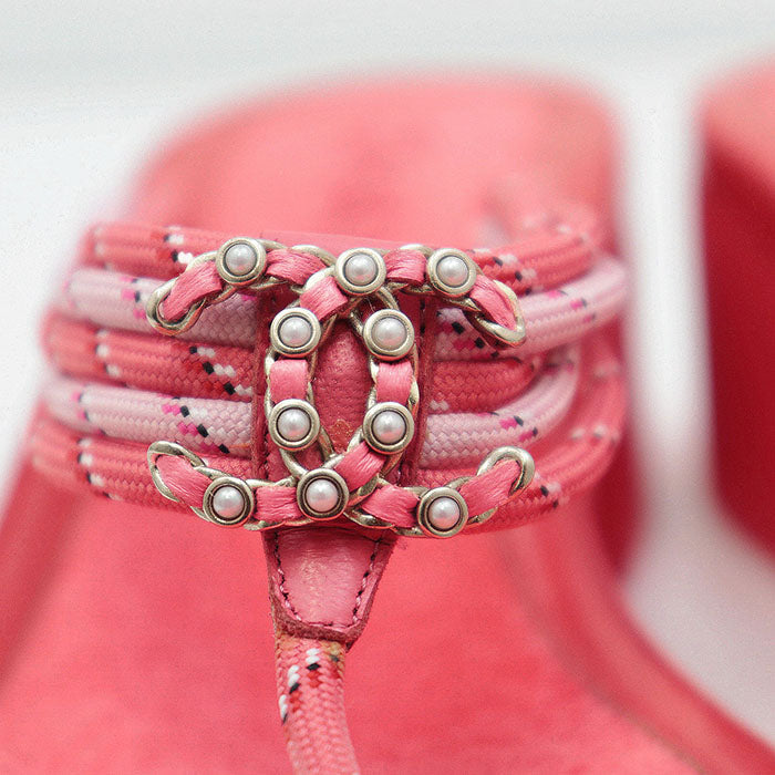 Chanel COCO Mark Leather Sandals