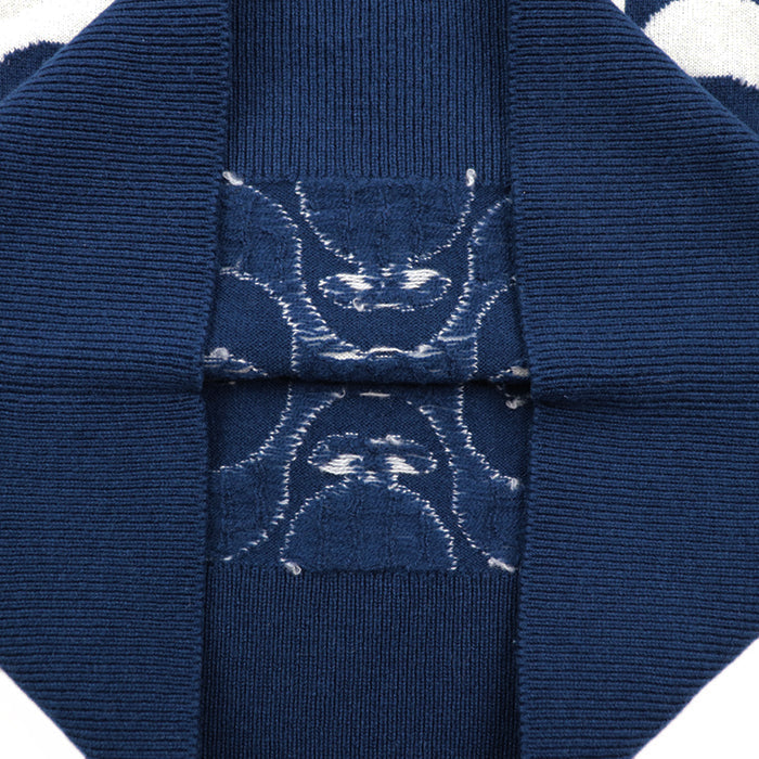 CHANEL sweater Cashmere 100% Blue white P70436 Virginie Viard period 40