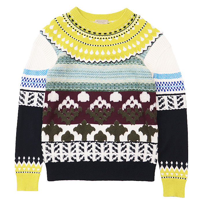 Burberry Crazy Pattern Cashmere Blend Sweater