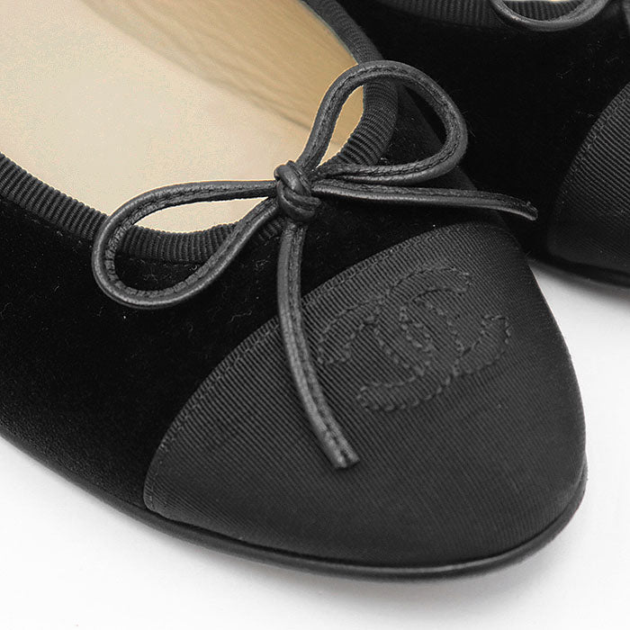 Chanel G02819 Velour Ballerina Flats