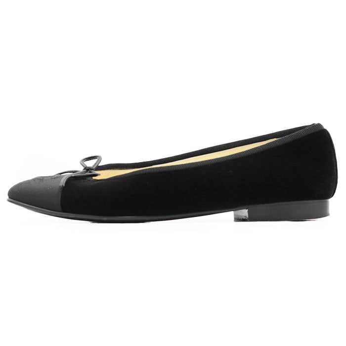 Chanel G02819 Velour Ballerina Flats