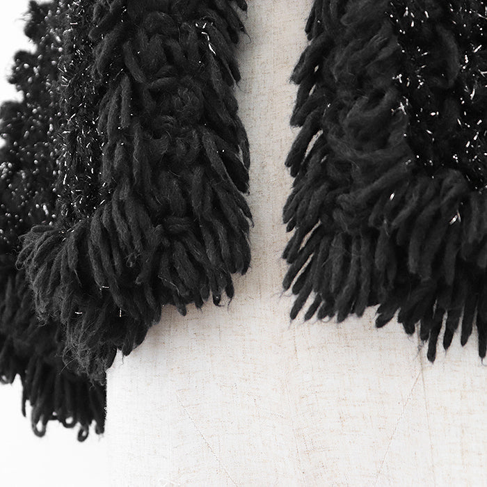 Chanel Alpaca Mohair Knit Fringe Jacket