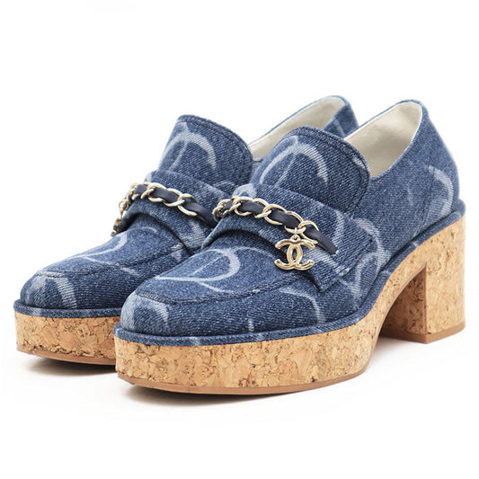 Chanel G45142 Denim Cork Loafer