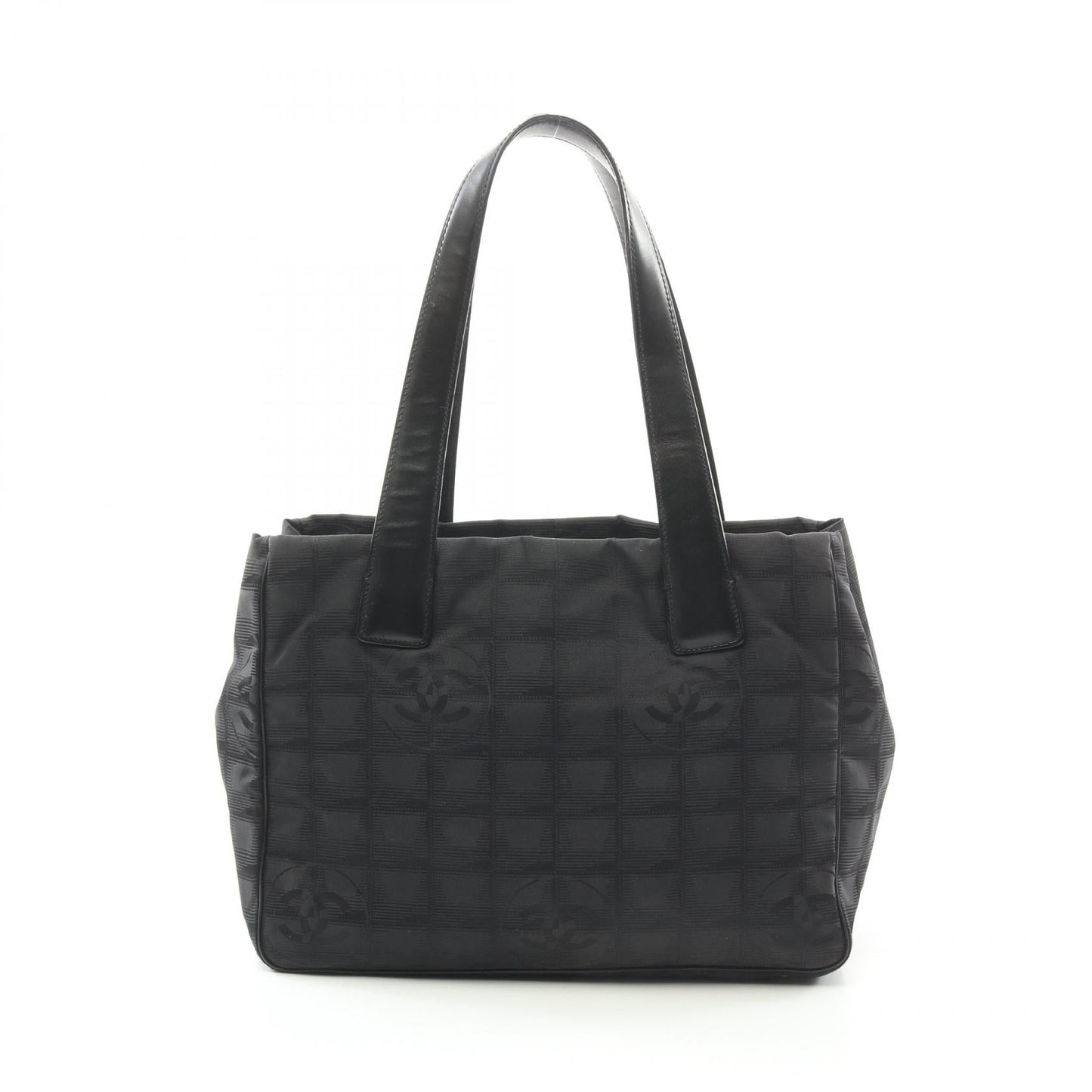 Chanel New Travel Line PM Leather Nylon Canvas Tote Bag