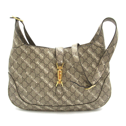 Gucci x Luxury Balenciaga  Shoulder Bag Brown PVC Canvas