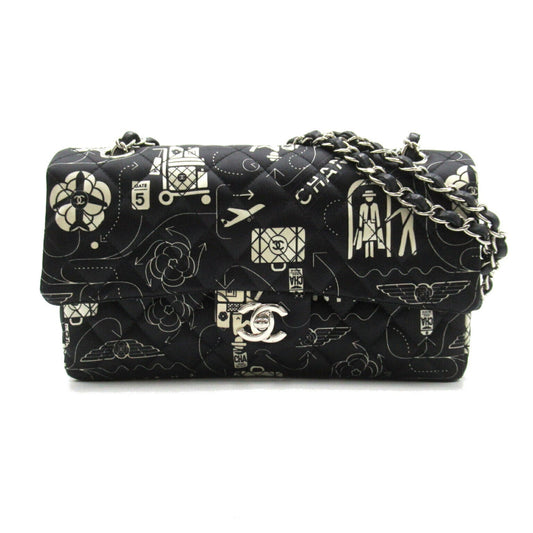 Chanel Satin Airline W Flap Chain Shoulder Bag