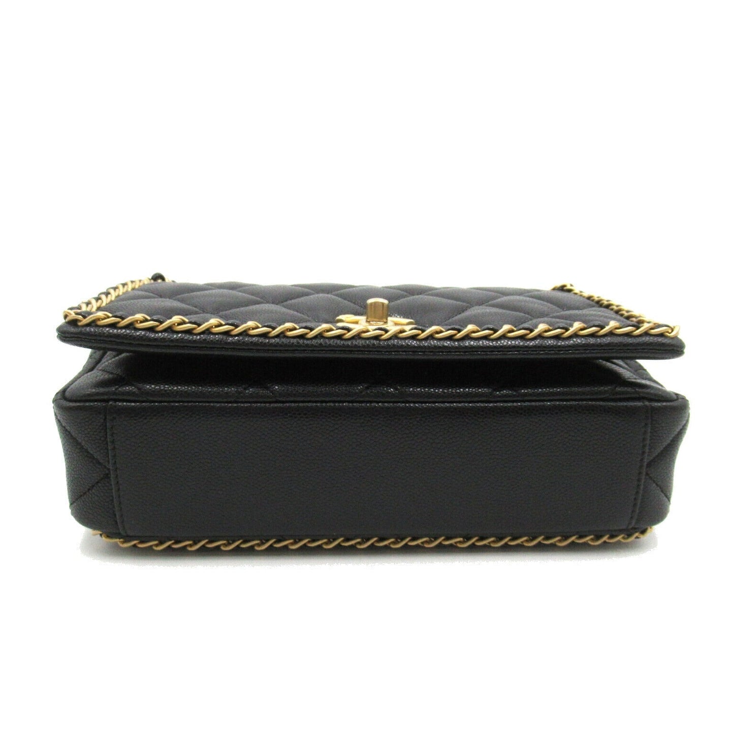 Chanel Caviar Skin Matelasse Chain Shoulder Bag Black