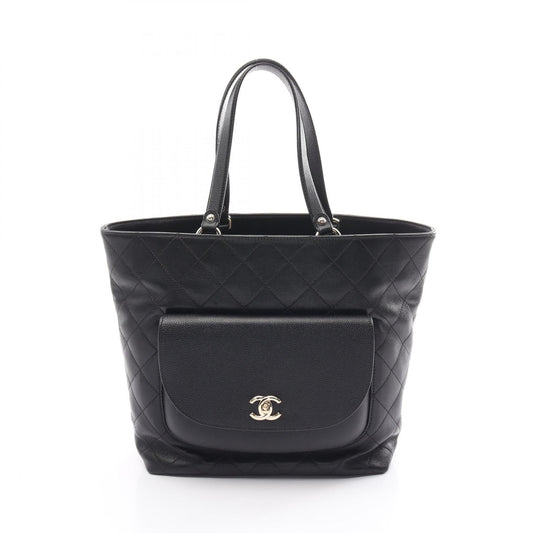 Chanel Matelasse Leather Tote Bag Black