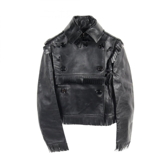 Burberry Fringed Lamb Leather Jacket