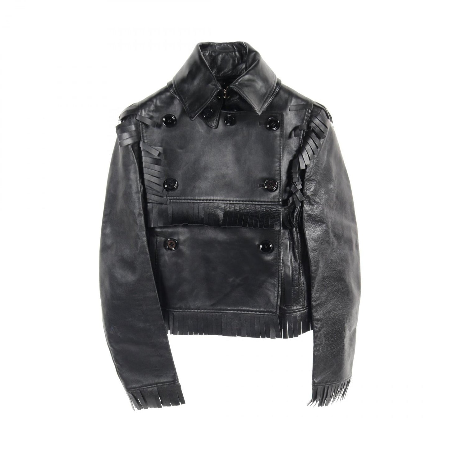 Burberry Fringed Lamb Leather Jacket