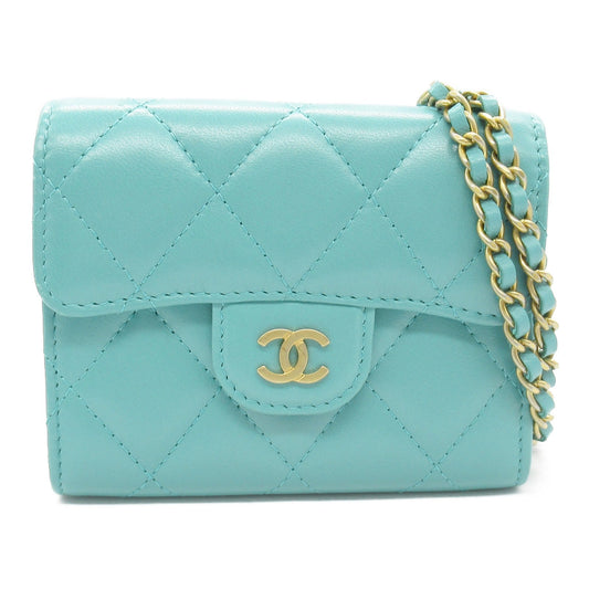 Chanel Lambskin Chain Wallet Shoulder Bag