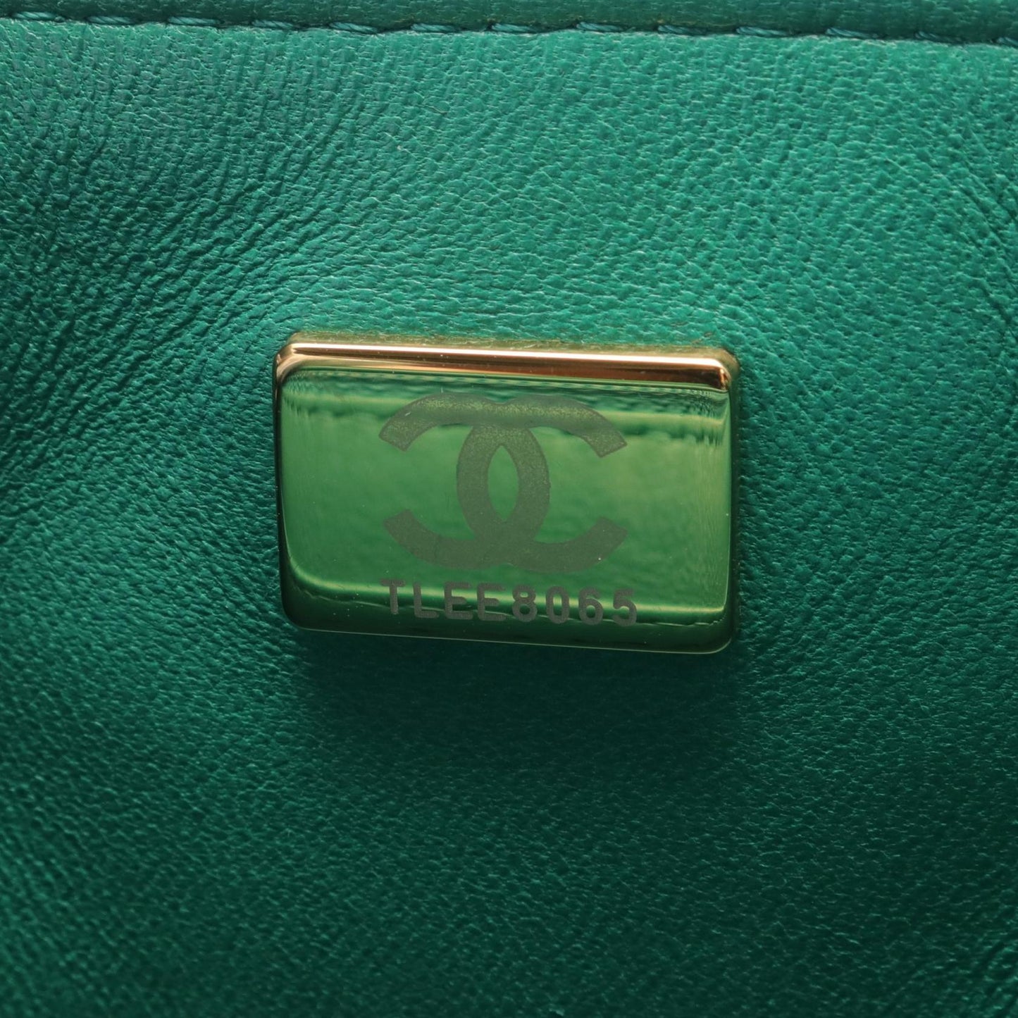 Chanel Mini Matelasse Leather Shoulder Bag Green
