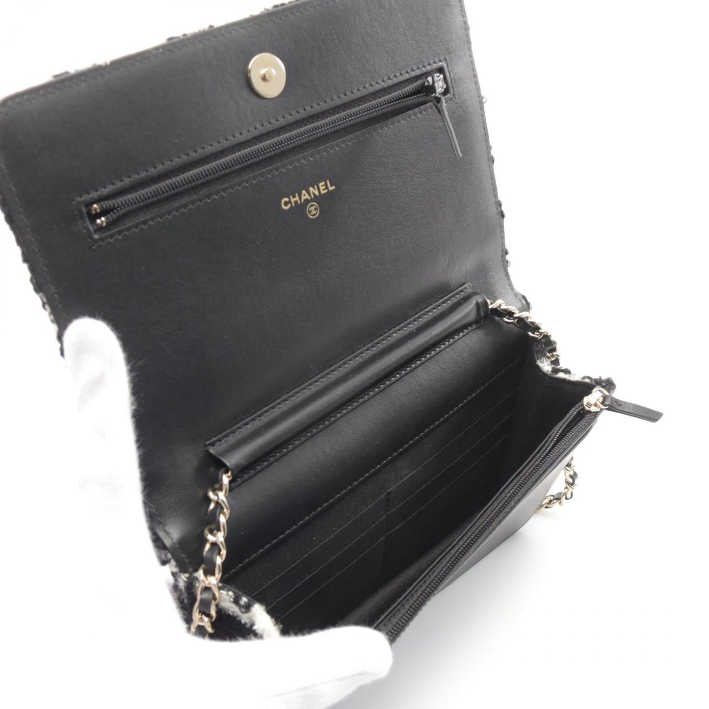 Chanel Coco Mark Fabric Shoulder Bag
