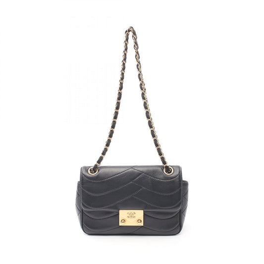 Chanel Lambskin Shoulder Bag Navy
