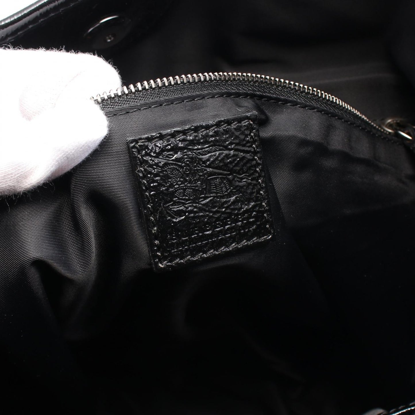 Burberry Tote Bag Nylon Patent Leather Tote Bag