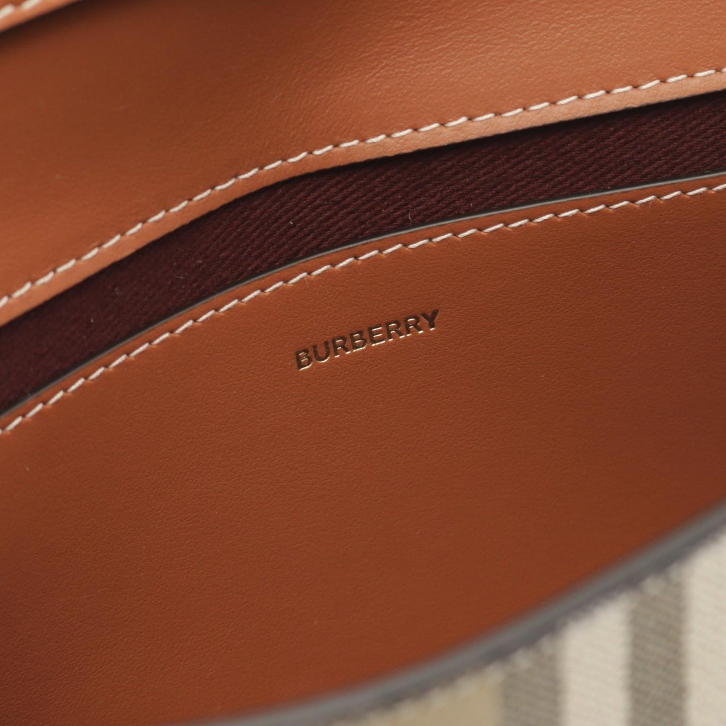 Burberry Vintage Check PVC Coated Canvas Leather Shoulder Bag