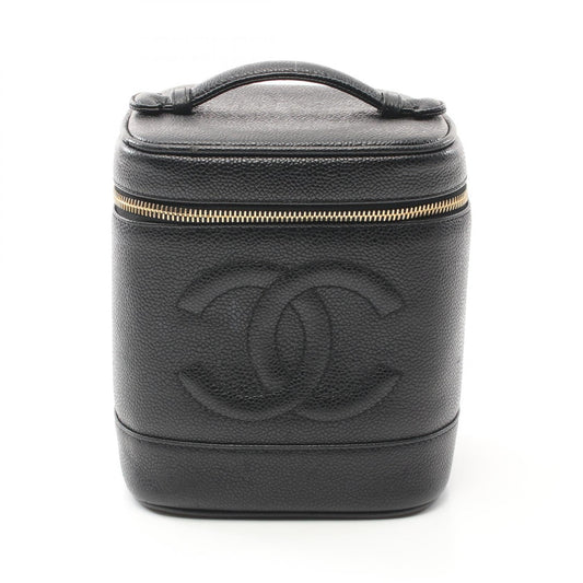 Chanel Coco Mark Leather Handbag Black A01998