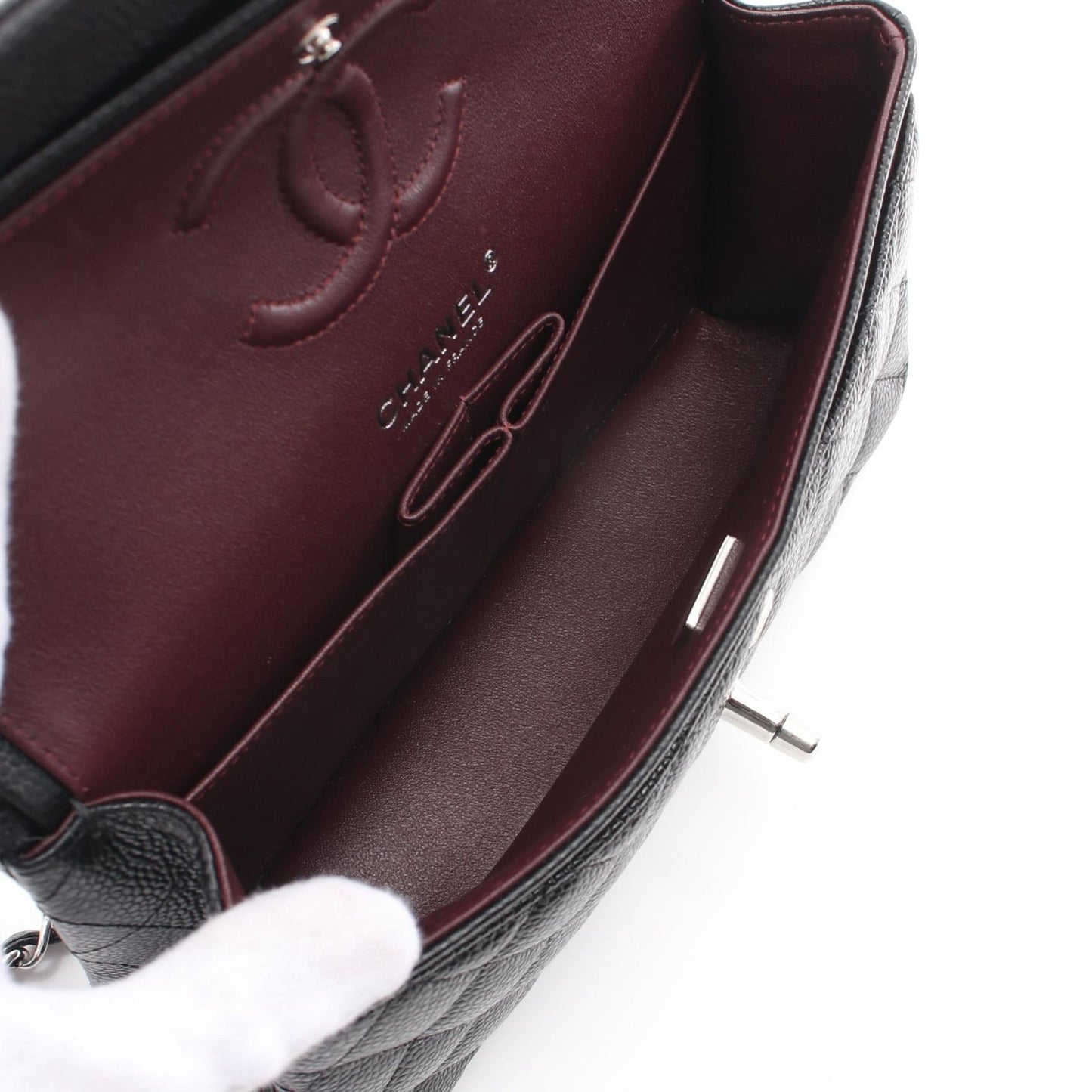 Chanel Matelasse W Flap Leather Shoulder Bag