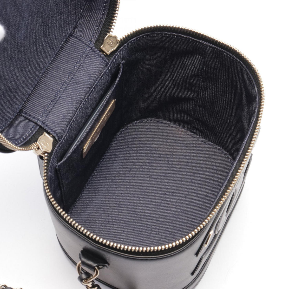 Chanel Lambskin Coco Mark Handbag Black AS0323