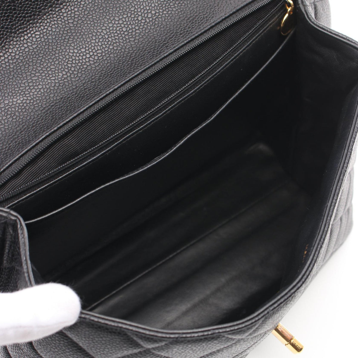 Chanel Matelasse Leather Handbag Black A12397