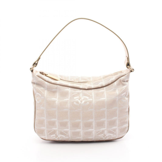 Chanel New Travel Line Leather Nylon Canvas Shoulder Bag