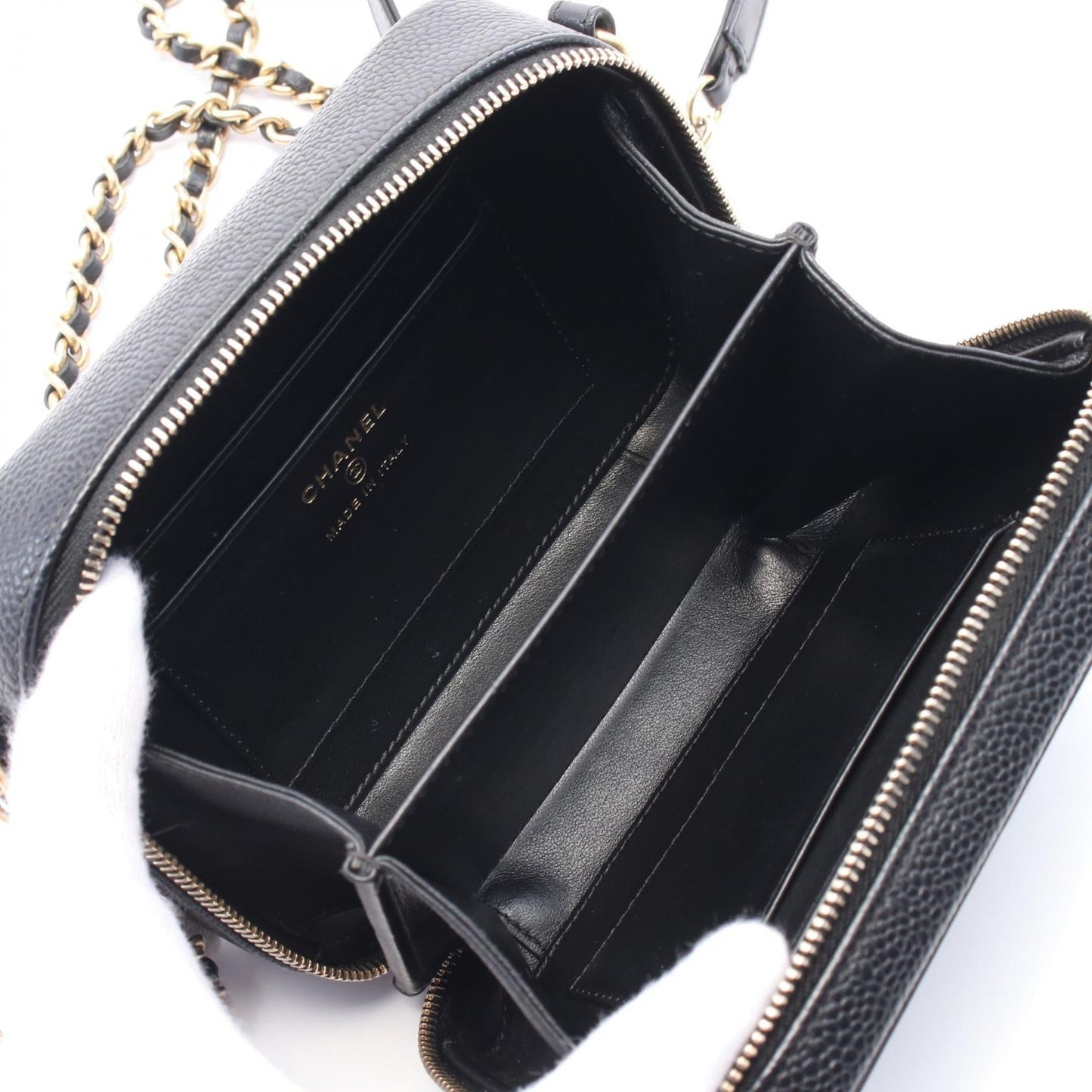 Chanel CC Filigree Caviar Skin Mini Shoulder Bag