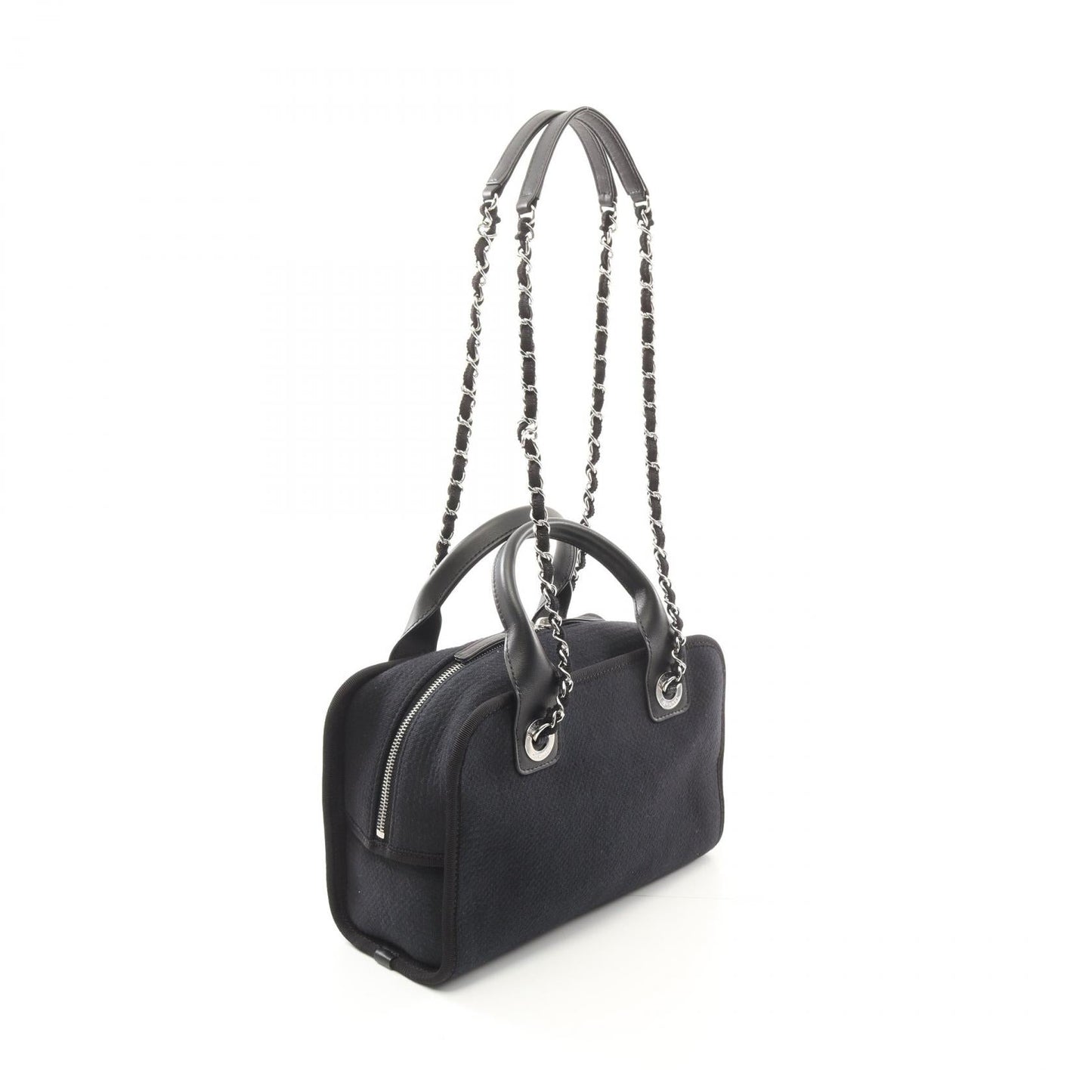 Chanel Deauville Canvas Leather 2way Shoulder Bag