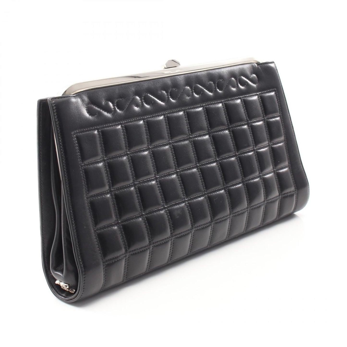 Chanel Choco Bar Leather Clutch Bag