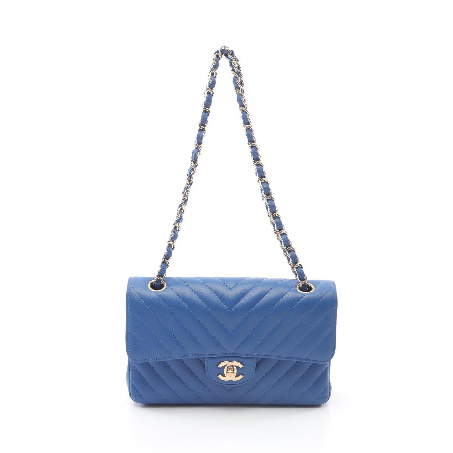 Chanel Chevron V Stitch Lambskin Shoulder Bag