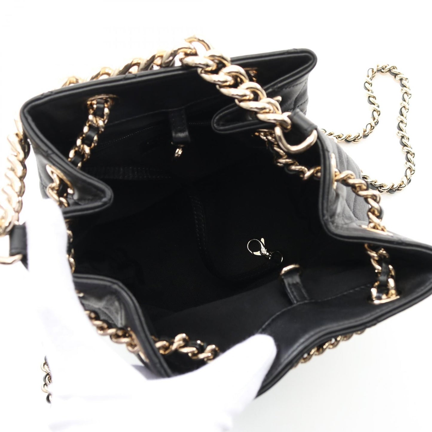 Chanel Matelasse Studs Coco Mark Leather Backpack