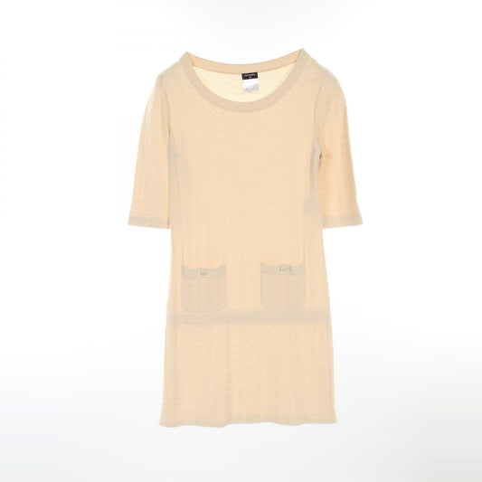 Chanel Coco Mark Button Cotton Dress