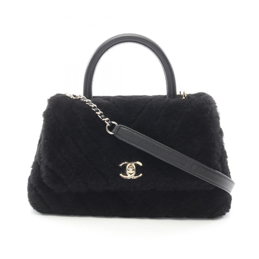 Chanel Coco Handle Flap Shearling 2way bag