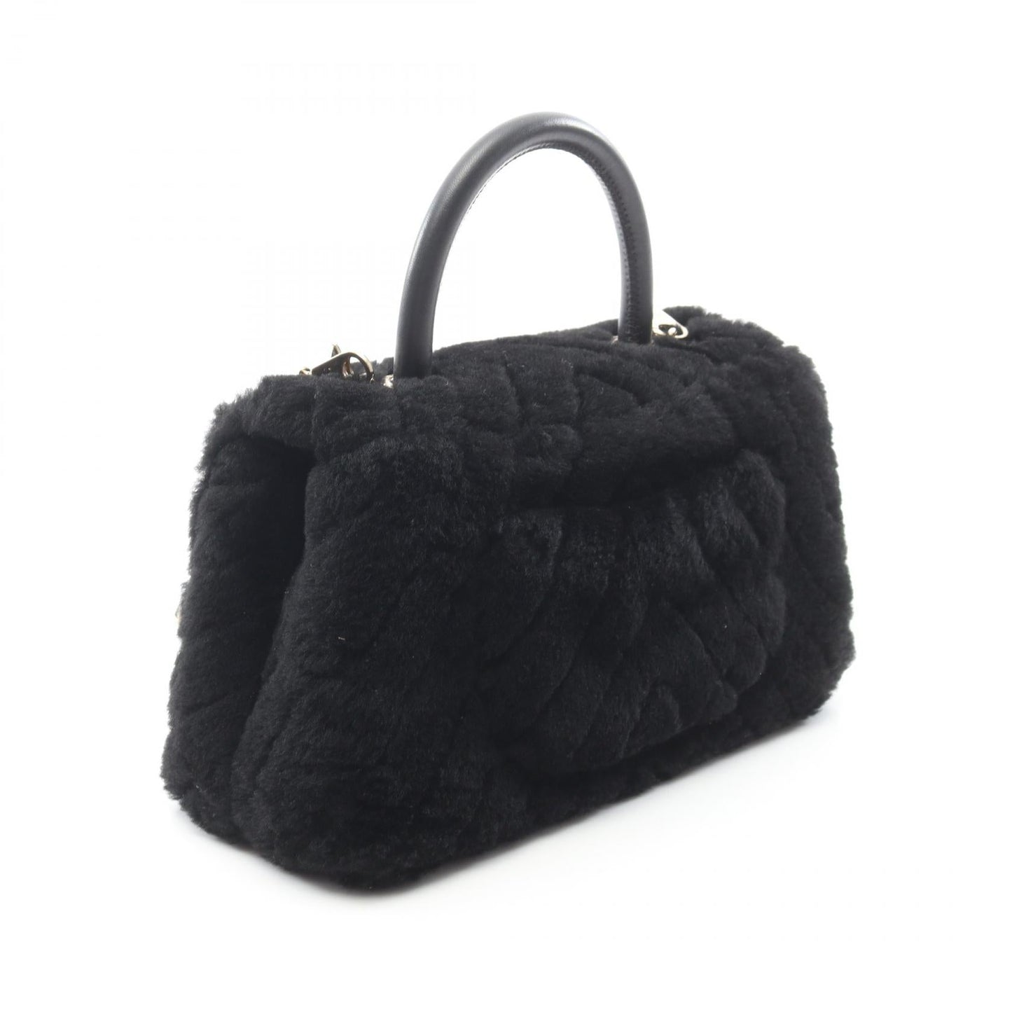 Chanel Coco Handle Flap Shearling 2way bag