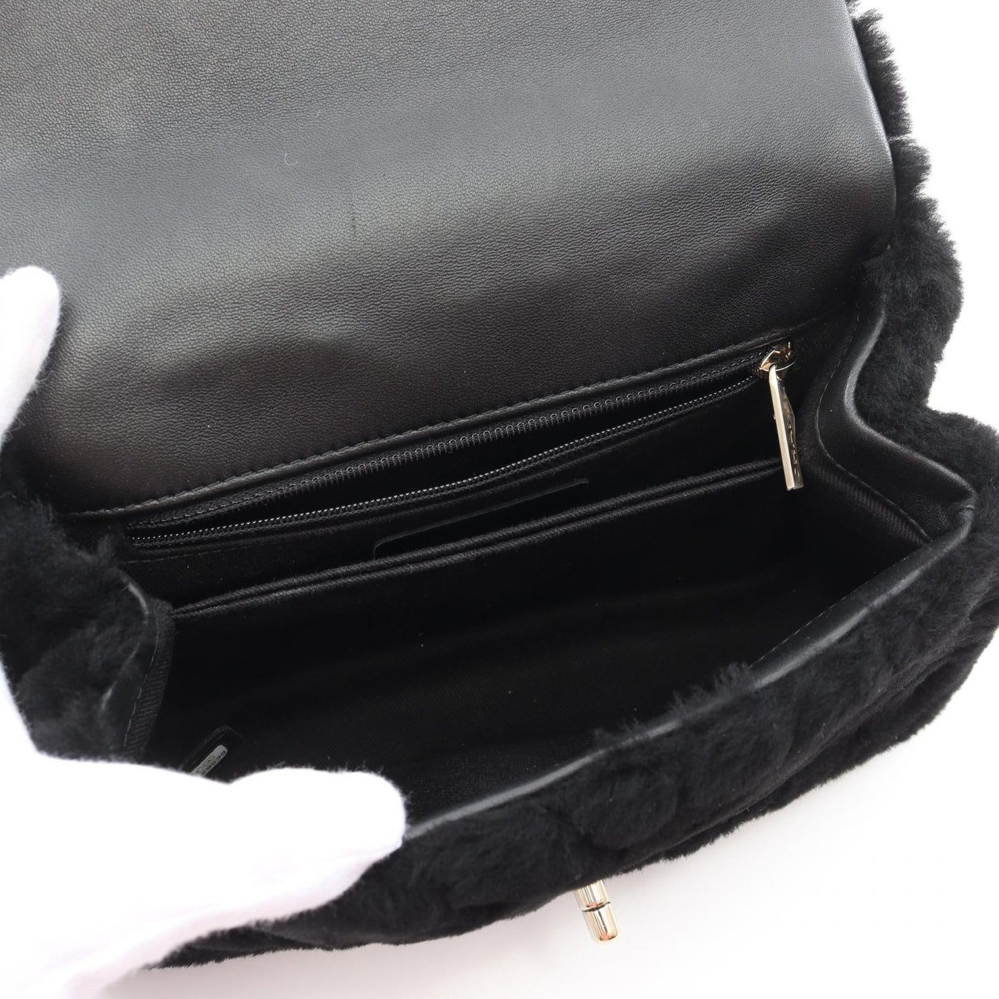Chanel Coco Handle Flap Shearling 2way bag